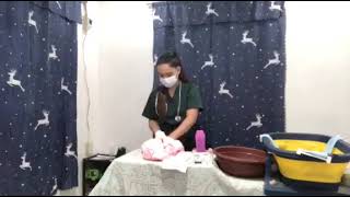 CHECKING VS-UNDRESSING-BATHING-DRESSING THE BABY | INDIVIDUAL DEMO
