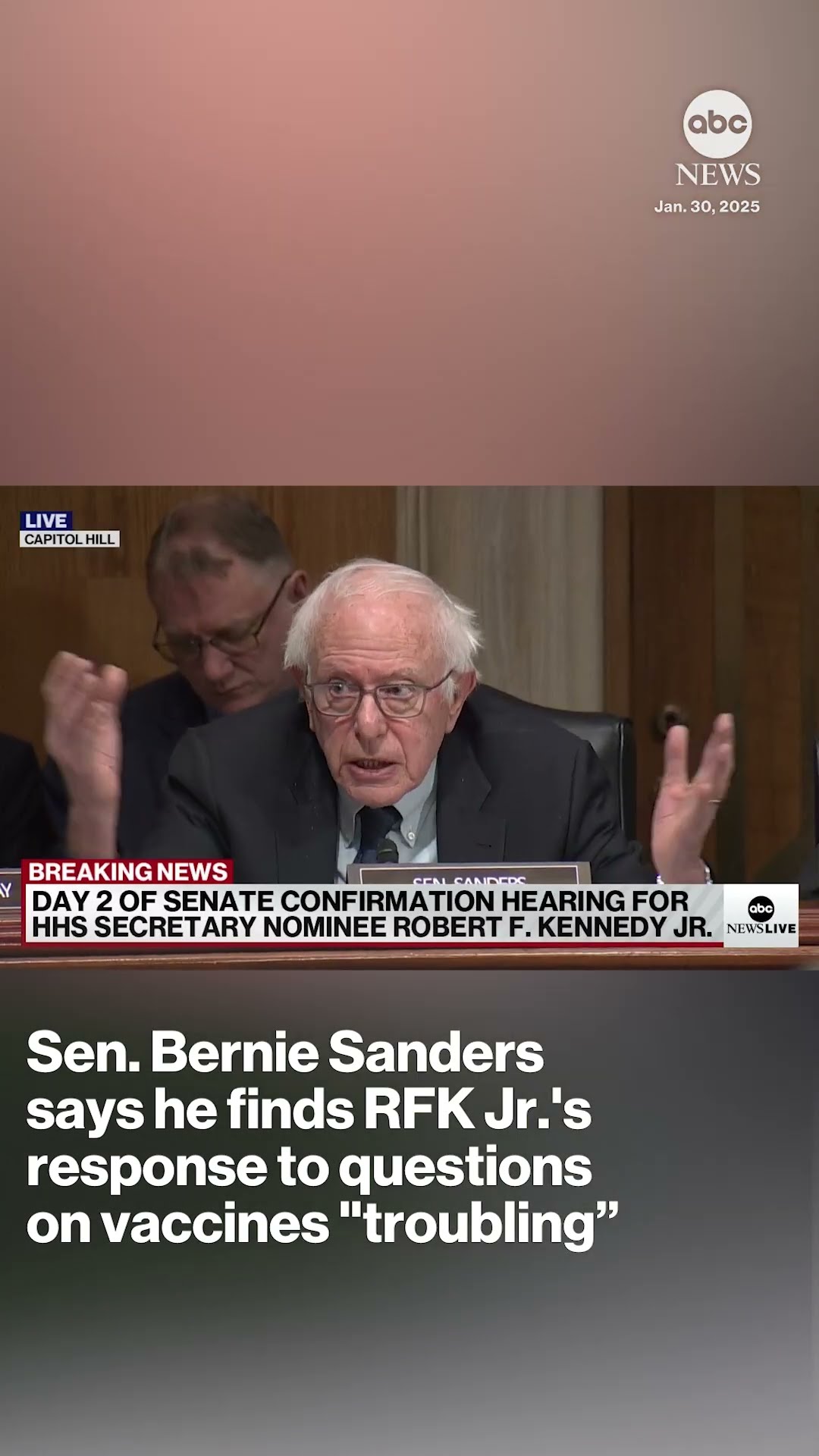 Sen. Bernie Sanders on RFK Jr.  vaccine responses