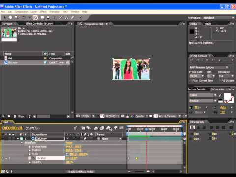Adobe After Effects - გაკვეთილი მესამე