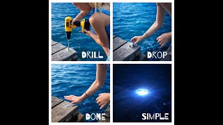 Solar LED Dock Lights - NautiCurl Wireless Waterproof Dock Lighting Simply Drill Drop and Done