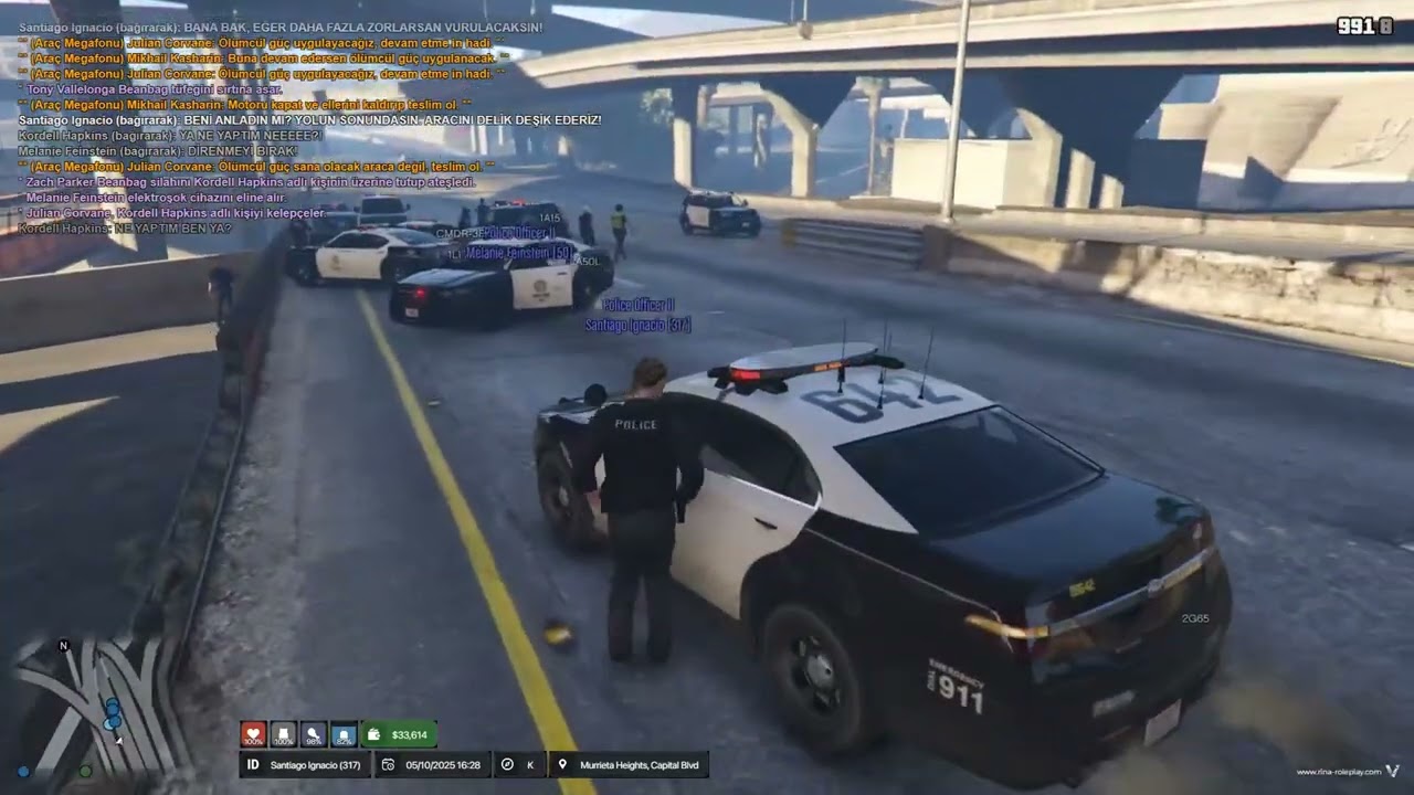 (www.rina-roleplay.com) Felony Stoptan Kaçan Araç, Polis Kovalamacası!