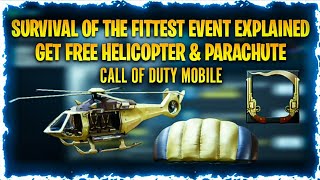 COD MOBILE SURVIVAL OF THE FITTEST EVENT EXPLAINED, GET FREE HELICOPTER - BRUSHED YELLOW & PARACHUTE