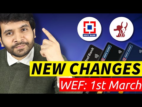 HDFC & IndusInd Bank Credit Cards New Changes from 1st March 2024 😱😱