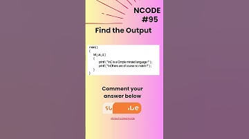 NCODE #96 | Find the Output | Comment your Answer Below | #coding #ncodeseries #ncode #coding #code.