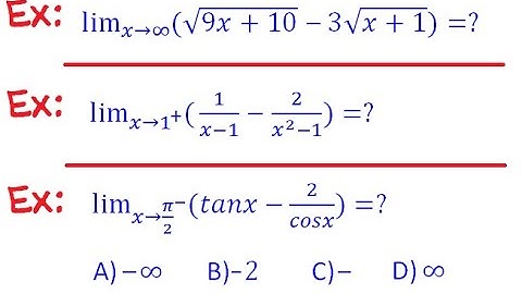 Limits in Undefined Conditions: infinity - infinity - (Limits - 8)