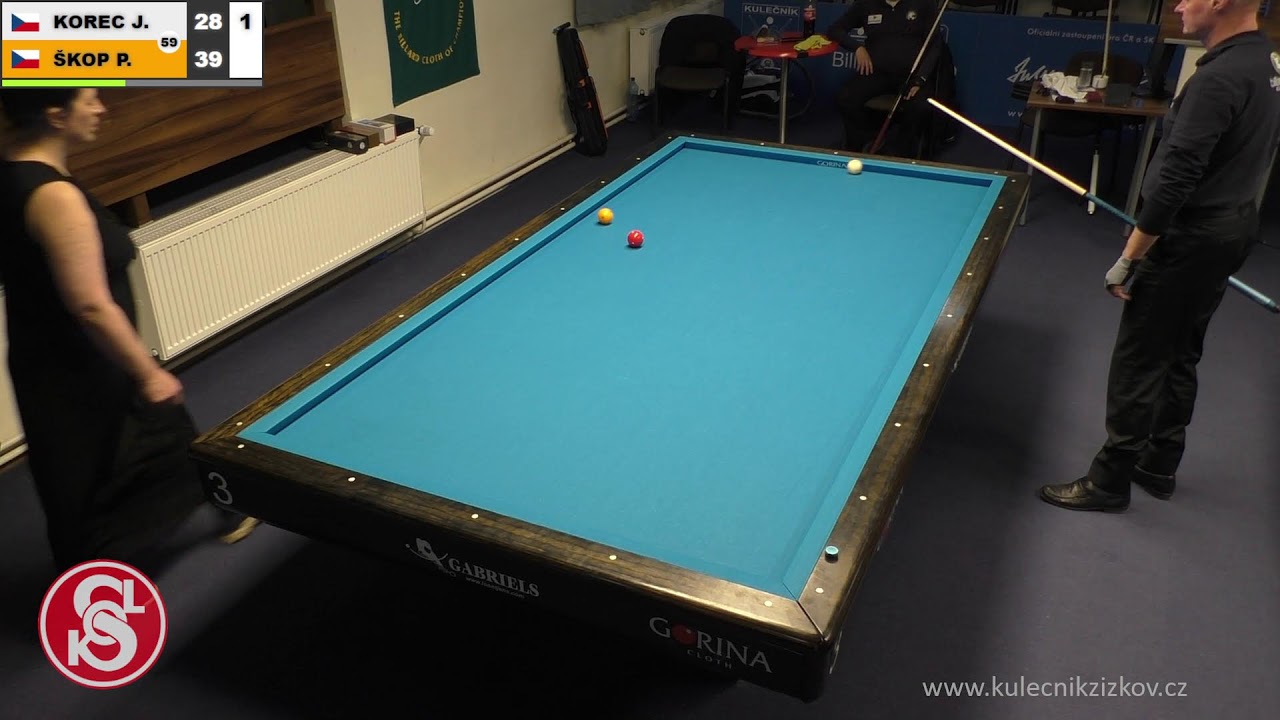 Czech league | 3-cushion | D1 | 12th round | Pavel Škop v Jaroslav Korec