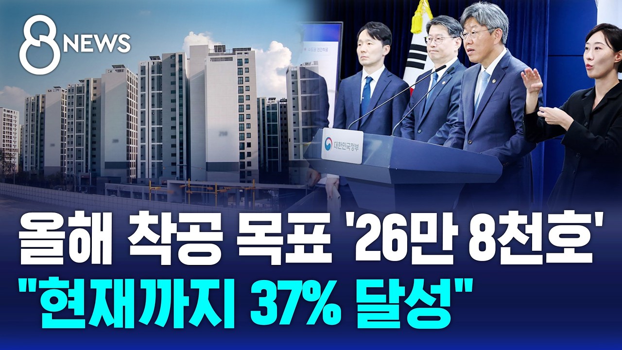 '주택 공급' 브리핑 시작.."착공 목표 37% 달성" / SBS 8뉴스