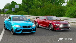 Forza 7 Drag race: BMW M2 vs Ford Mustang RTR Spec5