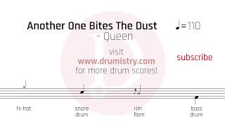 Queen - Another One Bites The Dust Drum Score chords
