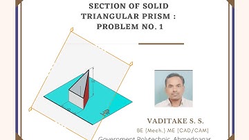 Section of Solids :Triangular Prism#1
