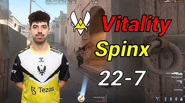 CS2 Vitality Spinx pov Faceit Dust2 (22-7) | 2024/06/07 | #cs2