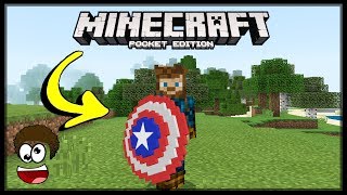 ✔Minecraft Pe: How To Make Captain America's Shield!?