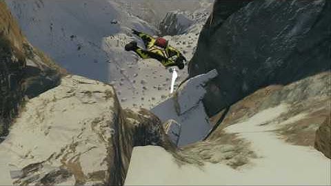 Steep Wing suit dive replay