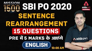 MISSION SBI PO 2020-21 | SBI PO English Sentence Rearrangement #Adda247