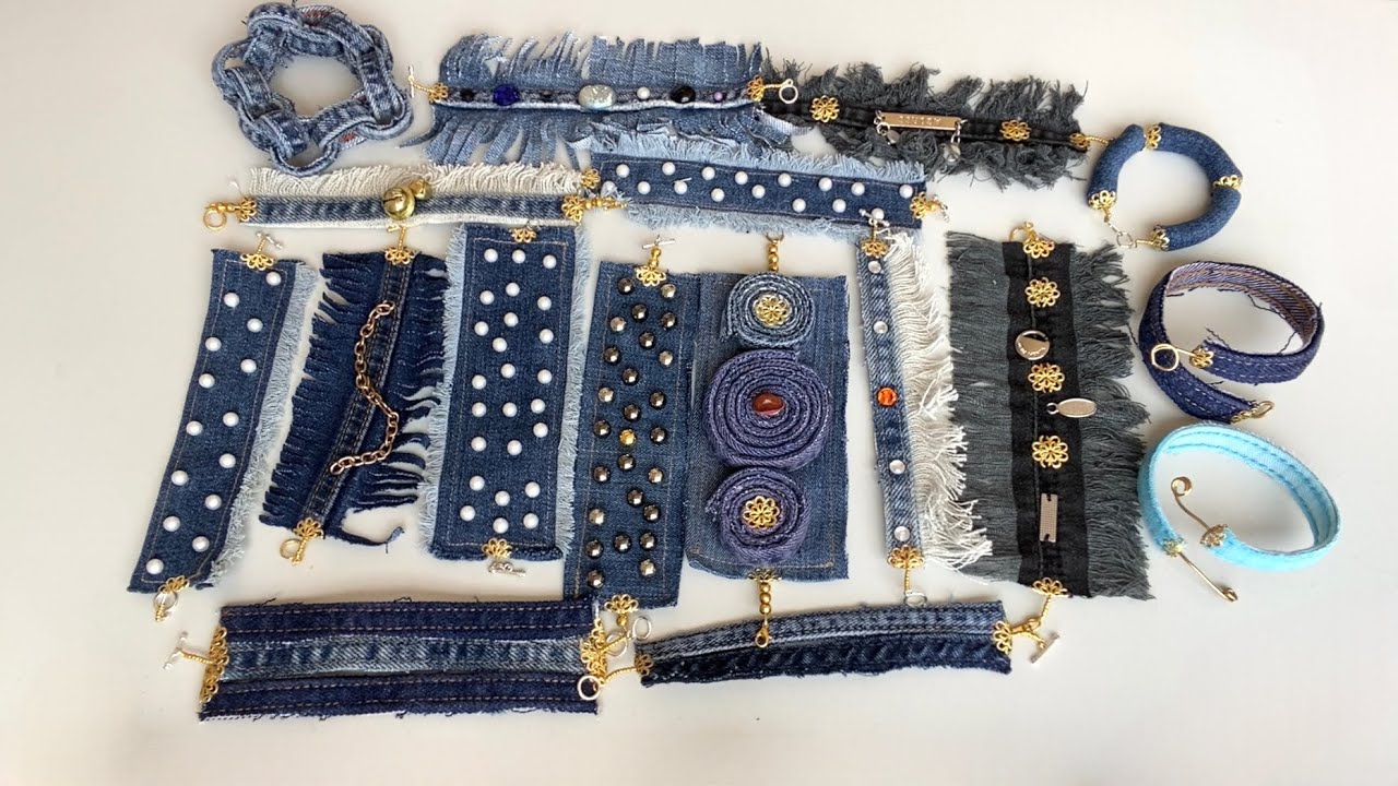 DENIM BRACELETS  from old jeans | Best upcycling ideas DIY