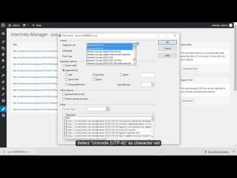 Interlinks Manager - Export the link juice data in a spreadsheet software