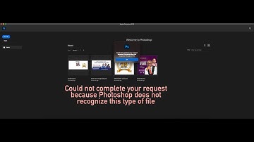 Could not complete your request because Photoshop does notrecognize this type of file
