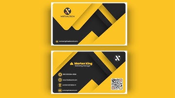 Elegant Business Card Design l Business Card Design With Adobe Illustrator l  graphic design