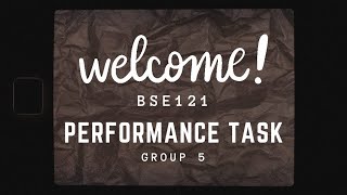 GROUP 5 — BSE 121 PERFORMANCE TASK | BSED ENGLISH 3A