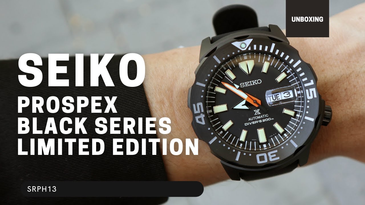 UNBOXING SEIKO PROSPEX BLACK SERIES SRPH13 LIMITED EDITION - YouTube