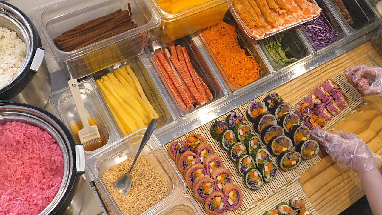 Новый стиль! Красочный и здоровый корейский кимбап