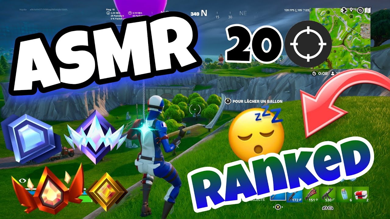 ASMR Français • Je te détend en RANKED sur FORTNITE 😴💤 (top 1, 20 kill ✨😎)