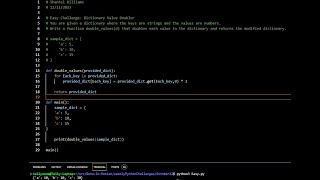 Easy Python Challenge: Dictionary Value Doubler