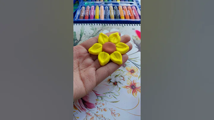 DIY Clay Sunflower | Easy and Fun Craft Idea!#artvideo#artsandcrafts #clayart