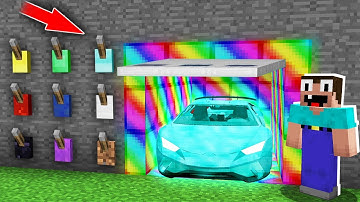 Minecraft NOOB vs PRO: CAN NOOB CHOOSE RIGHT LEVER TO OPEN SUPER DIAMOND CAR IN GARAGE 100% trolling