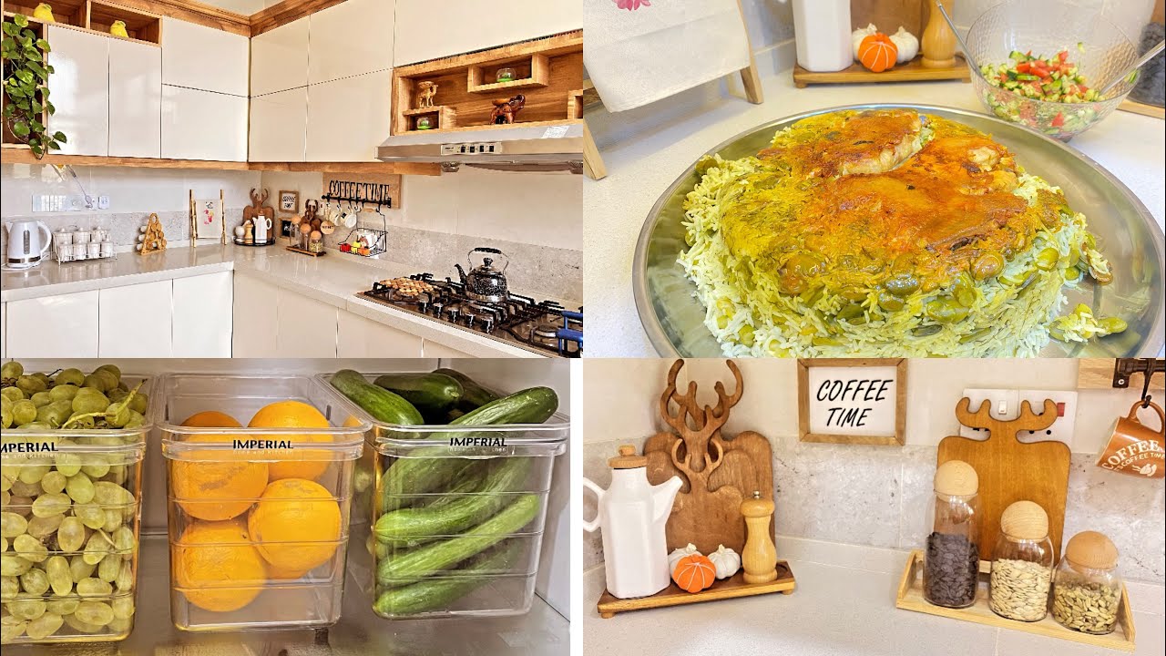 تنظيف الثلاجة وترتيب المسواك🍇🍊🍋/اقوى منظف لسطح الكاونتر✨/فرشتو البيت لو لسا مثلي🏡🤭