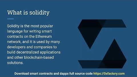 Solidity Course: 1- What is solidity language