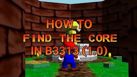 How to "FIND THE CORE" in B3313