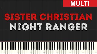 Night Ranger - Sister Christian (Instrumental Tutorial) [Synthesia]