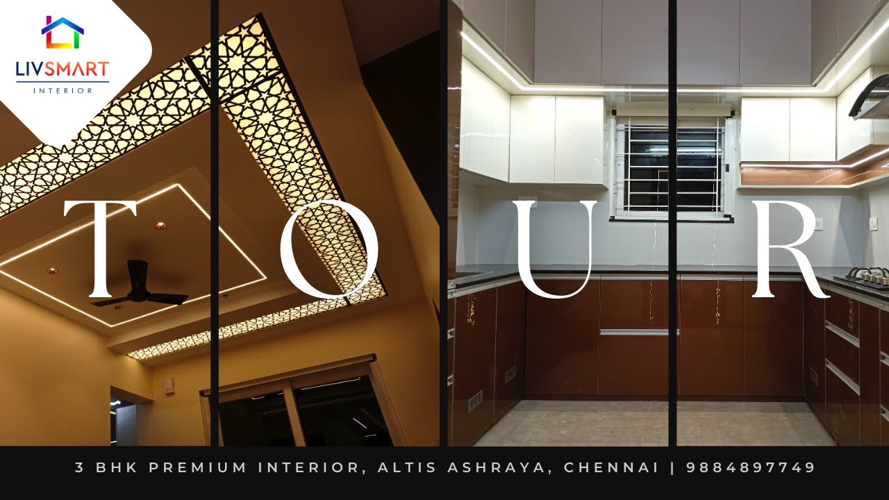 3BHK Beautiful Home Interiors | Altis Ashraya | Chennai | Livsmart Interior