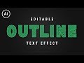 Editable Outline Stroke Text Effect | Illustrator CC Tutorial