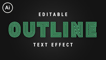 Editable Outline Stroke Text Effect | Illustrator CC Tutorial