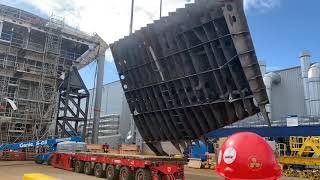 Building the future JSS: Lift and flip a 44-tonne engine room unit