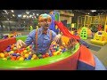Blippi Learns at the Indoor Playground | Educational Videos for Toddlers