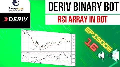 how to create deriv binary bot|episode 16| usina RSI ARRAY in bot