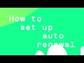 Howto set up autorenew on 48  48  changing up mobile