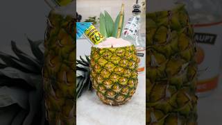 Pink Hawaiian in a Pineapple 🍍 #cocktail