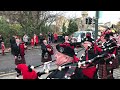 Glencorse Pipe Band warm up before the Santa Parade