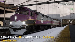 MBTA F40PH-3C & CTC-3 Cab Car Introduction : Boston Sprinter : Train Sim World 2