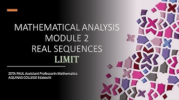 S5 ANALYSIS Module 2 Section 3.1.8 Tail of a Sequence Definition and 3.1.9 Theorem