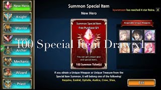 King’s Raid: 100 Special Summon x1 Draw!