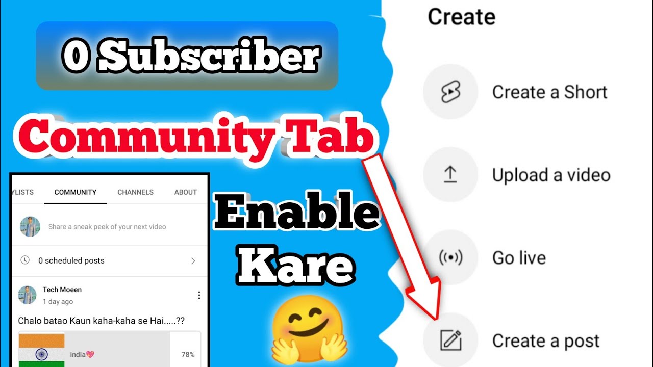 How to get the community tab on youtube without 500 subs || Community Tab Enable Kaise Kare