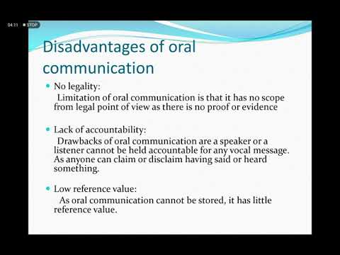 what are the advantages and disadvantages of oral presentation