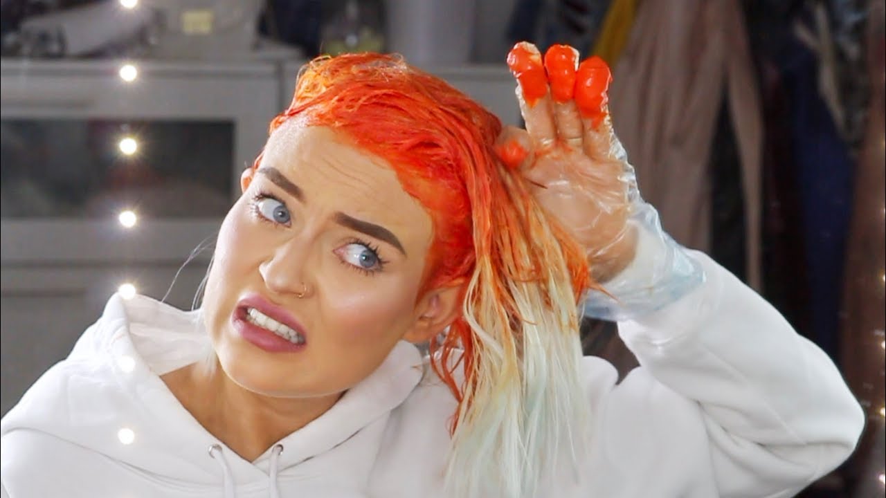 I Dye My Hair Neon Orange Wtf Youtube