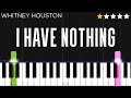 Whitney Houston - I Have Nothing | EASY Piano Tutorial
