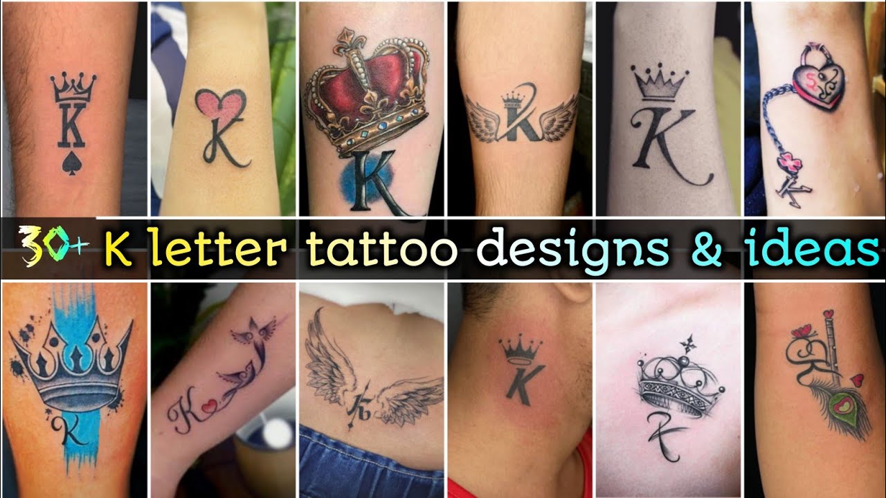 Letter K Temporary Tattoo Sticker  OhMyTat